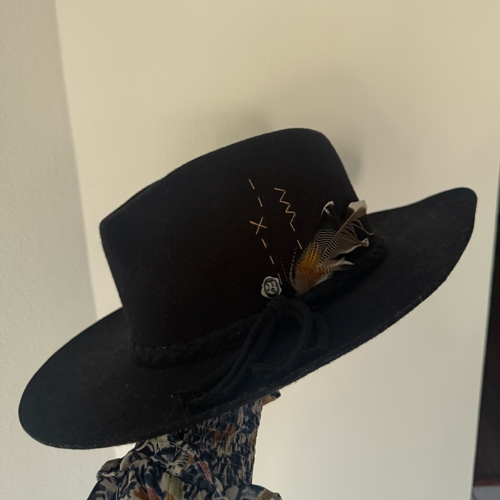 Biltmore Wool Felt Fedora-Postino Black OS Adjustable